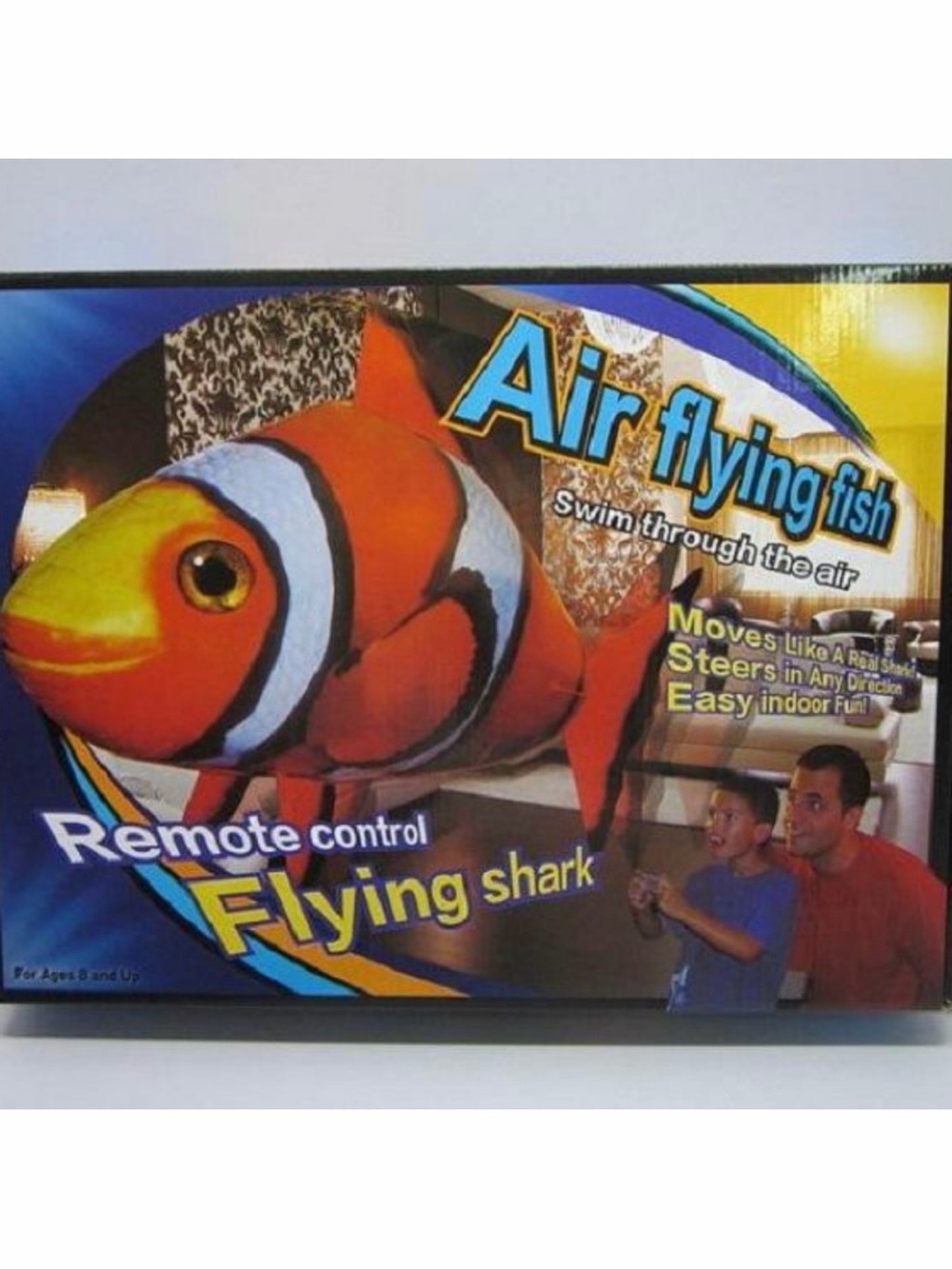 Air Swimmers Remote Control Flying Clownfish- Orange NWB